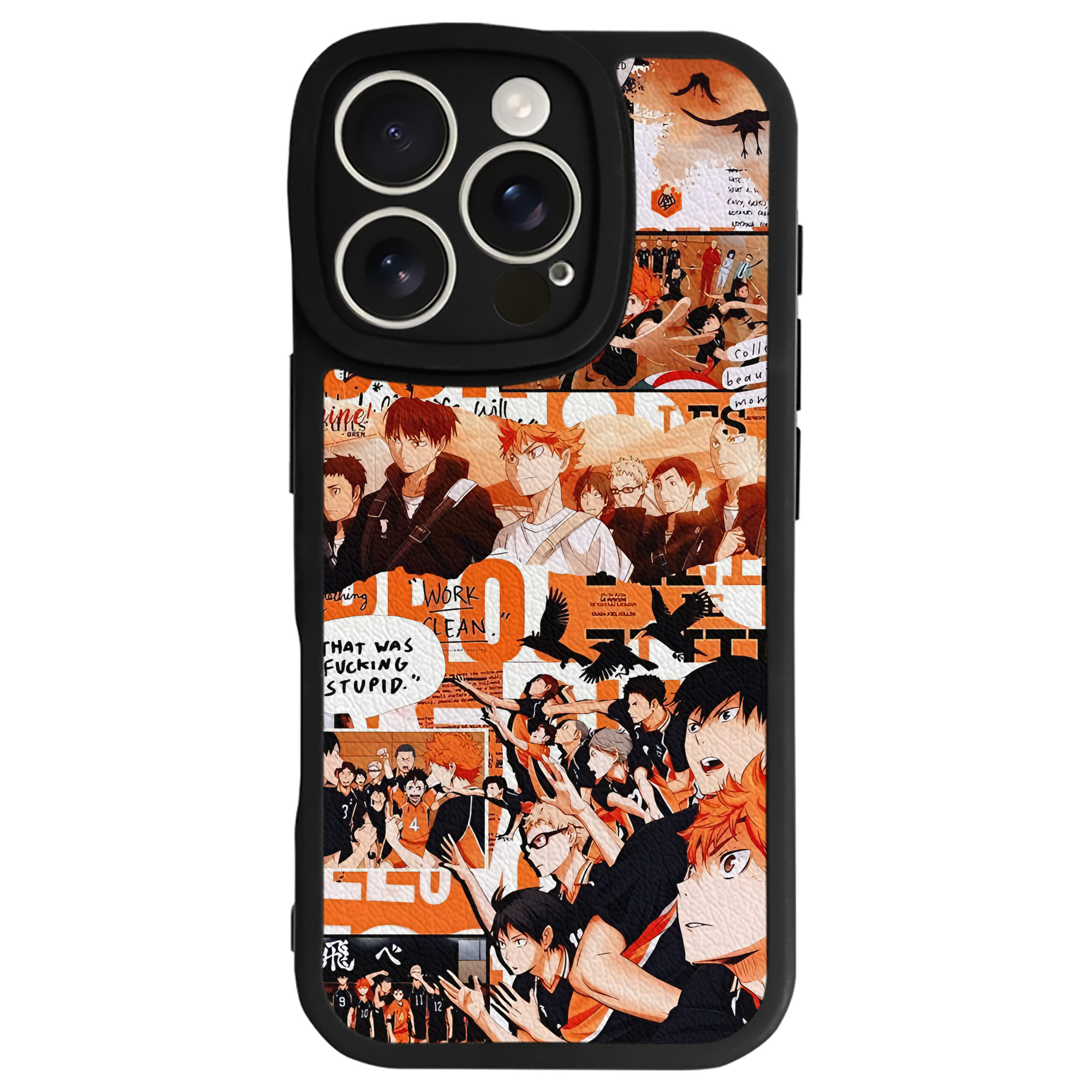 （画像用） ハイキュー!! Haikyu!! 【iPhone 16シリーズ対応】シリコンスマホケース（レザー調） 材質：シリコン